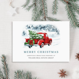 Red Farm Lastbil jul Corporate Hälsning Julkort
