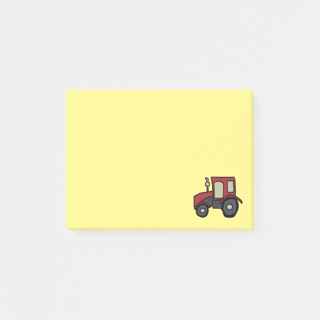 Red Farm Tractor Post-it Block (Framsida)