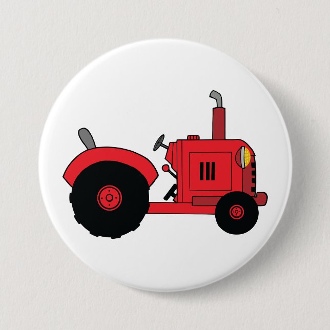 Red Farm Tractor Vehicle Knapp (Framsida)