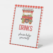 Red Farmers Födelsedagsfest Drink Sign