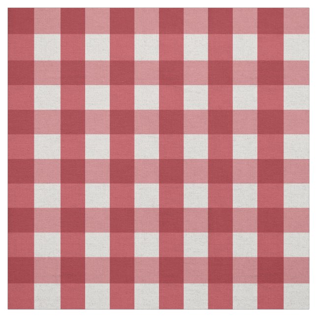 Red Farmhouse Gingham Play Checkered Mönster Tyg (Provkarta)