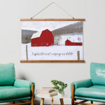 Red Farmyard Barns i Winter Wonderland