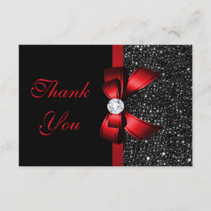 Red Faux Bow Black Sequins Diamond Tack Kort