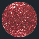 Red Faux Glitter Runt Klistermärke<br><div class="desc">Stor rödfaux glitter. OBSERVERA: Det här är platt tryckt grafik - inga upphöjda delar.</div>