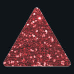 Red Faux Glitter Triangelformat Klistermärke<br><div class="desc">Stor rödfaux glitter. OBSERVERA: Det här är platt tryckt grafik - inga upphöjda delar.</div>