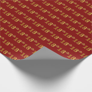 Red, Faux Guld 18:e (artonde) händelsen Presentpapper
