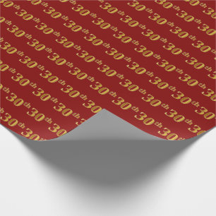Red, Faux Guld 30:e (trettionde) händelsen Presentpapper