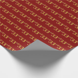 Red, Faux Guld 33:e (33:e) händelsen Presentpapper