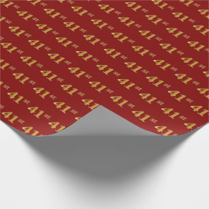Red, Faux Guld 41st (41:a)-händelse Presentpapper