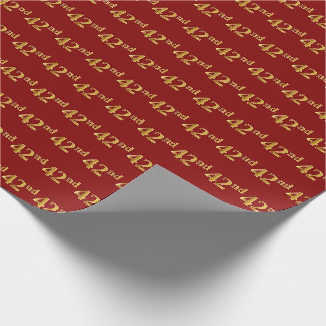 Red, Faux Guld 42nd (40 sekunder), händelse Presentpapper (Hörn)