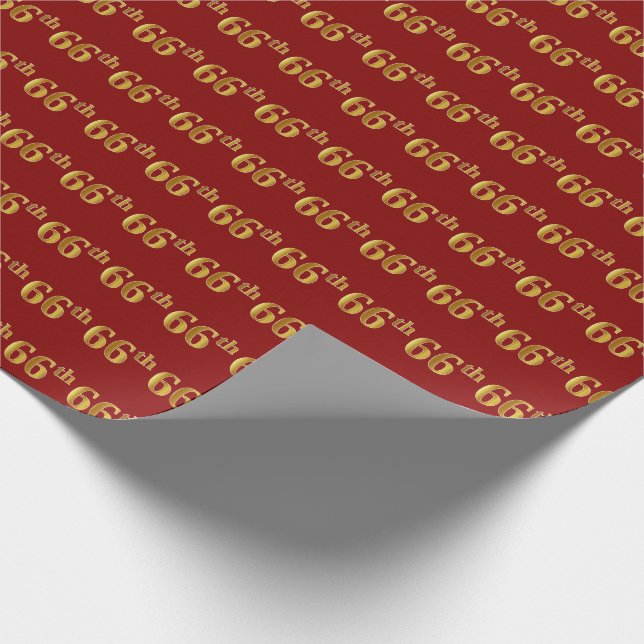 Red, Faux Guld 66:e (sextiosjätte) händelsen Presentpapper (Hörn)