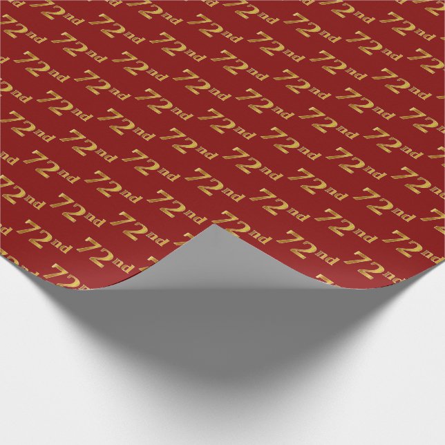 Red, Faux Guld 72:a (72:e) händelsen Presentpapper (Hörn)