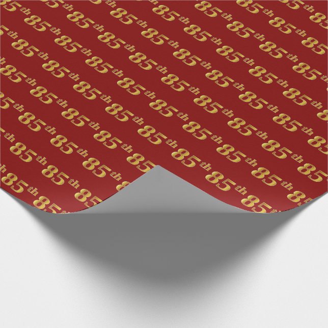 Red, Faux Guld 85:e (85:e) händelsen Presentpapper (Hörn)