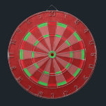 Red Faux Leather Struktur Darttavla<br><div class="desc">Ett modernt trendig med röd faux-läder struktur-utskrift med rött och grönt.</div>