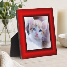 Red Faux Ram Square Photo Gräns
