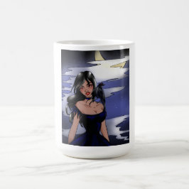 Red fayed Raven Girl Kaffemugg