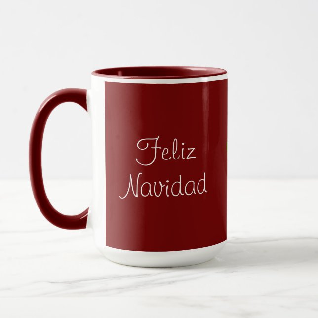 Red Feliz Navidad Cactus Mugg (Vänster)
