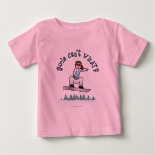 Red Female Snowboarder T Shirt