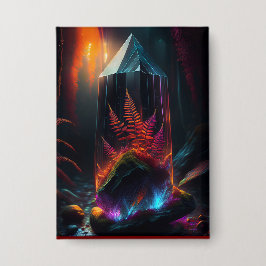 Red Ferns Growing In Glass Prism Along Creek Knapp