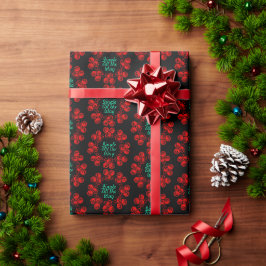 Red Festive Jingle Klockor på Black Presentpapper