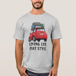 Red Fiat Car T Shirt