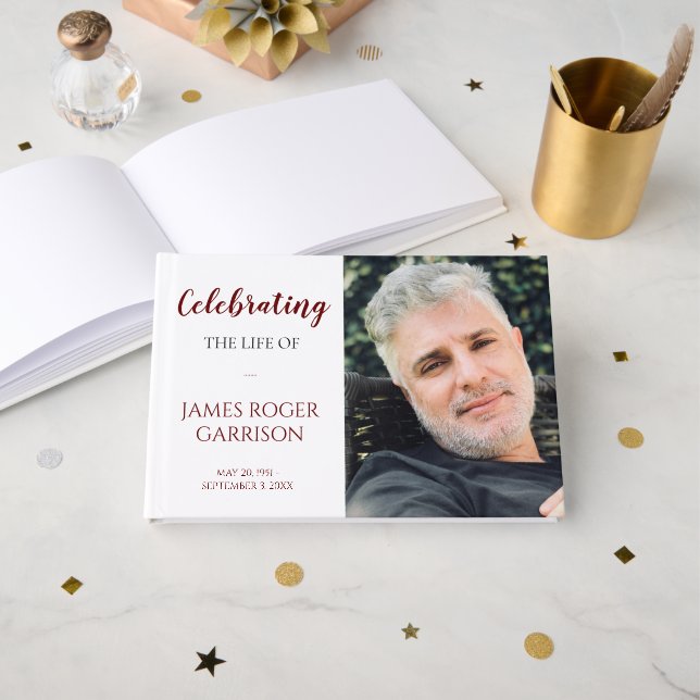 Red Firande i Life Memorial Photo Gästböcker (Framsida öppen)