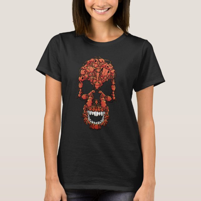 Red Fire Ant Skull T Shirt (Framsida)