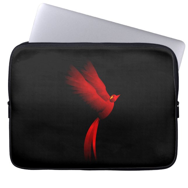 Red Fire Bird Laptop Fodral (Framsidan)