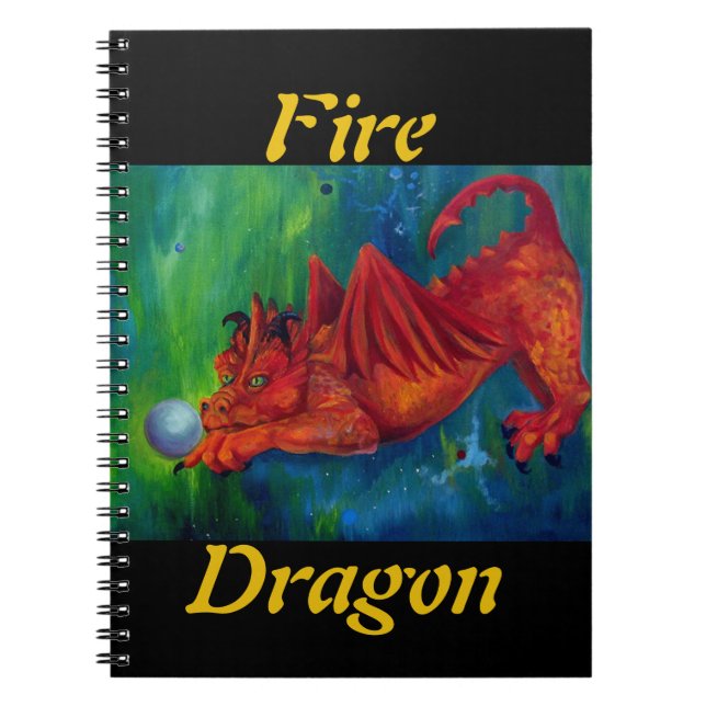 Red Fire Dragon Anteckningsbok (Framsidan)