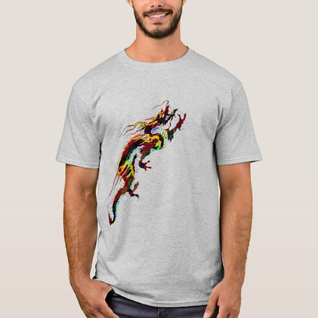 Red fire Dragon Design T-shirts-presentidé T Shirt (Framsida)