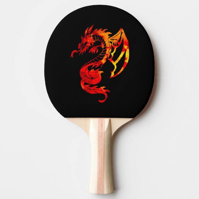 Red Fire Dragon Tattoo Pingisracket (Framsidan)