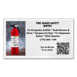 Red Fire Extinguisher Fire Safety   Magnetiska Visitkort