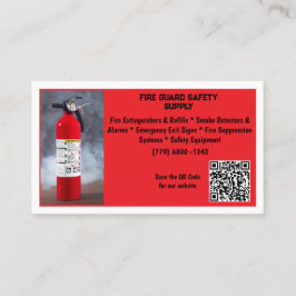 Red Fire Extinguisher Fire Safety   Visitkort
