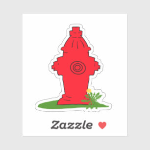 Red Fire Hydrant-dekal Klistermärken