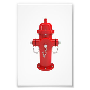 Red Fire Hydrant Fototryck