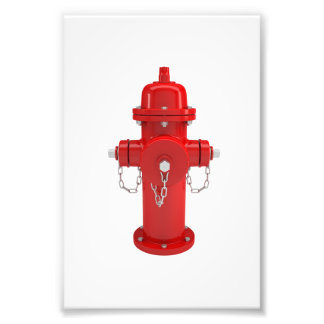Red Fire Hydrant Fototryck