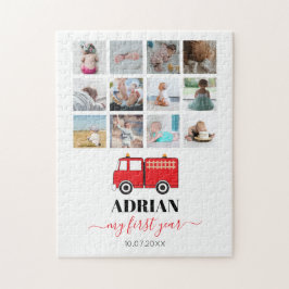 Red Fire Lastbil Baby, första årets fotokollage Pussel