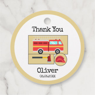 Red Fire Lastbil | Boys ThBästa födelsedag Gåvor Etiketter