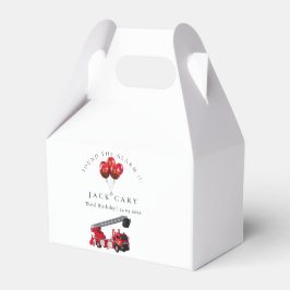 Red Fire Lastbil Födelsedagsfest Presentaskar