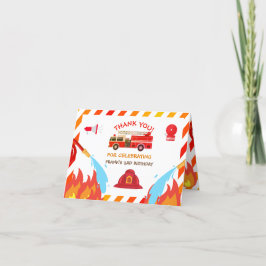 Red Fire Lastbil Födelsedagsfest Tack