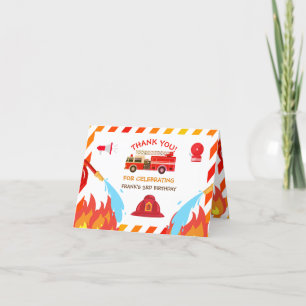 Red Fire Lastbil Födelsedagsfest Tack