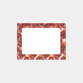 Red Fire Pattern Post-it Block