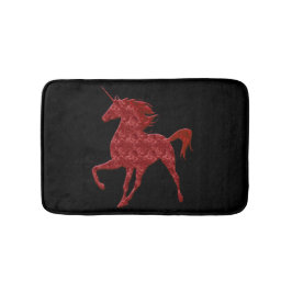 Red Fire Unicorn Bath Mat Badrumsmatta