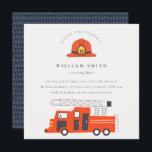 Red Firelångbilsmotor Kids any age Birthday Inbjud Tack Kort<br><div class="desc">En Roligt Cute Boys BRRE LASTBIL THEME BIRTHDAY Collection. - Det är en Elegant enkel Minimal sketchy Illustration of red fire lastbil with Fireman hat, perfekt för din lilla födelsedagsfest. Det är mycket enkelt att anpassa, med dina personuppgifter. Om du behöver någon annan matchande produkt eller anpassning kan du skicka...</div>