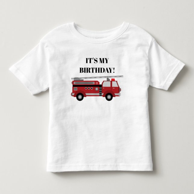 Red Firelångtradare Det är min Personlig på födels T Shirt (Framsida)