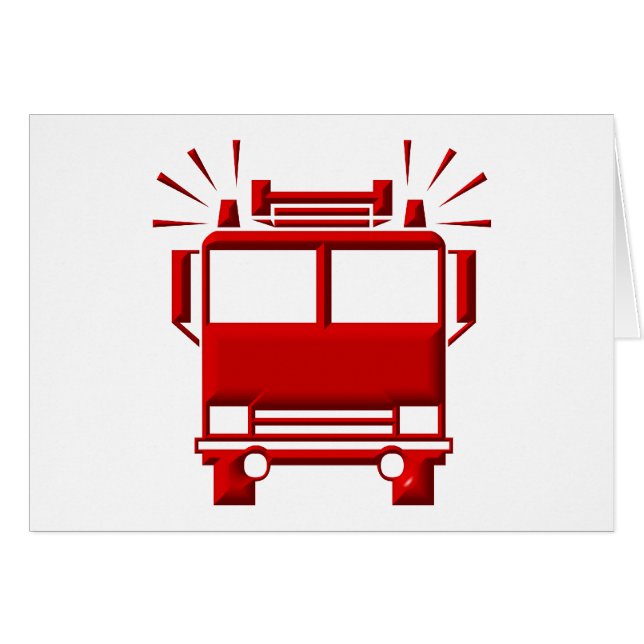 Red Firelångtradare Hälsningskort (Framsidan Horizontal)