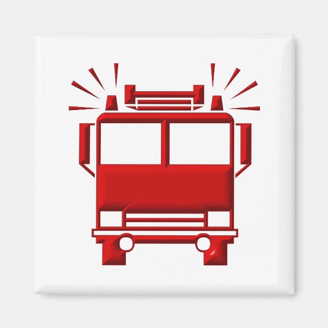 Red Firelångtradare Magnet (Framsidan)