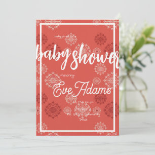 Red Fireworks Baby Shower-inbjudan Inbjudningar