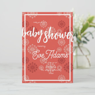 Red Fireworks Baby Shower-inbjudan Inbjudningar