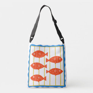 Red Fish Nautical Tote Axelväska